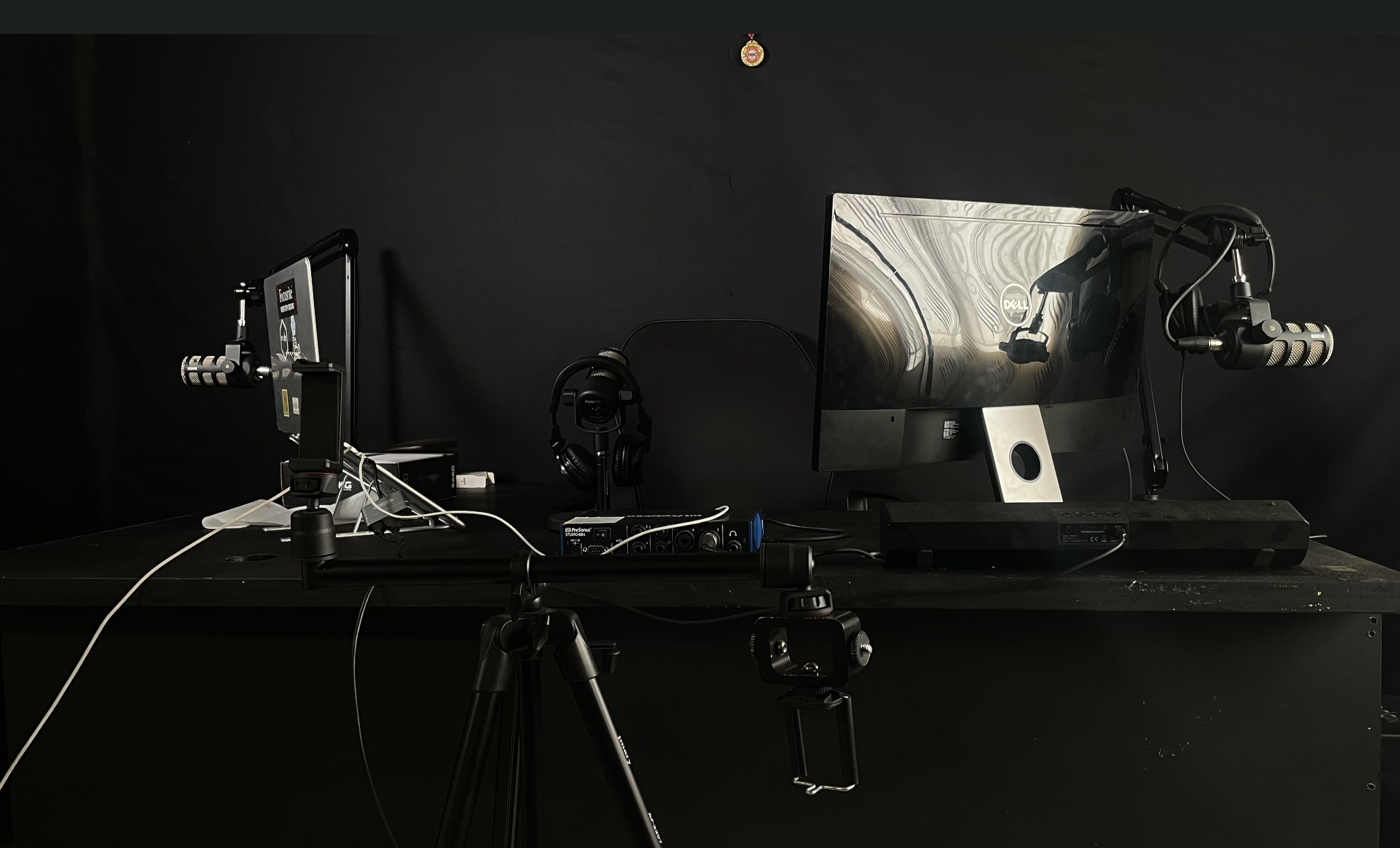 Broadcast studio setup and gear